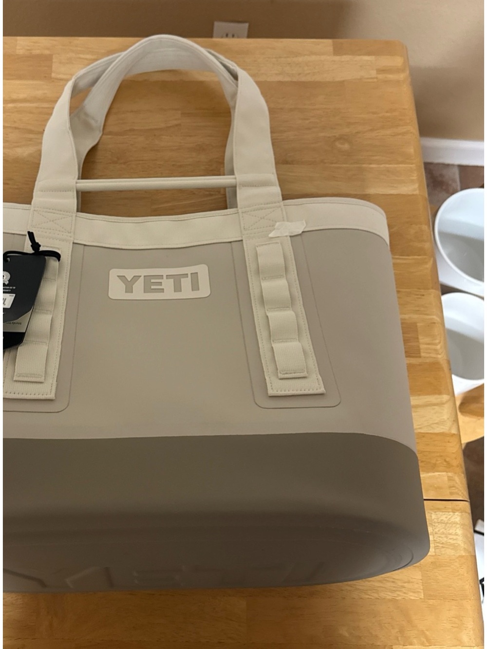 Yeti Camino Carryall 35 Tote — Cape Taupe with Cream Straps